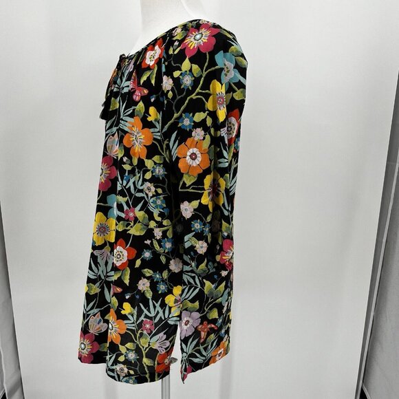 J.Crew Summer Beach Floral Butterfly Dress Size Medium Keyhole Neck - Picture 5 of 8